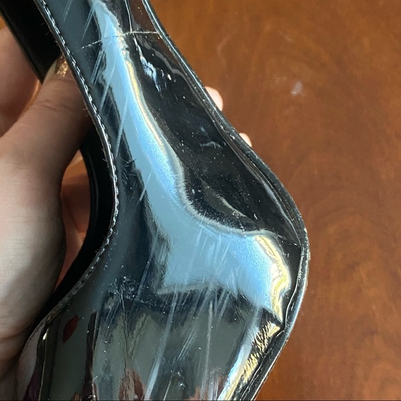 Leather Ballerina Toe Heels - Picture 8 of 8